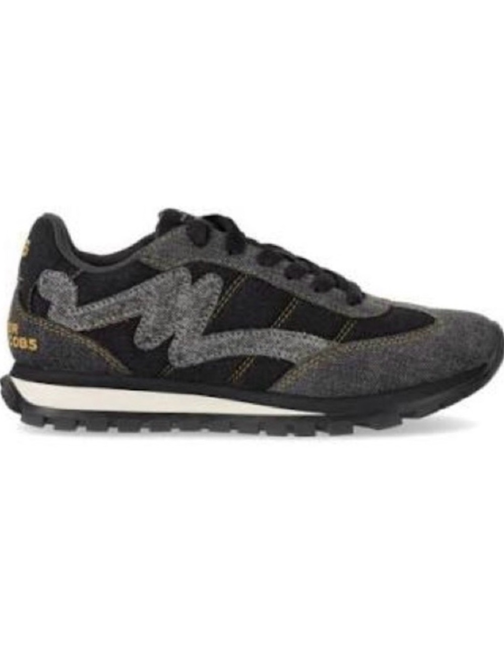 MARC JACOBS Black & Gray Retro Runner Sneakers